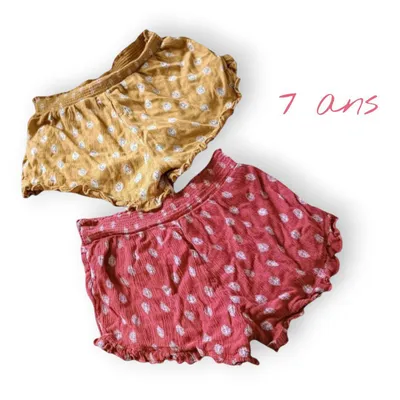 💖 Lot de 2 shorts été Kiabi – 7 ans 💖